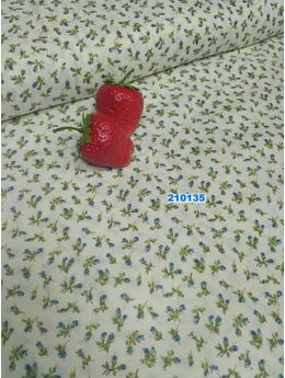 mintás pamutvászon /népi apró virágos (dupla virág 1cm×1cm) /kék