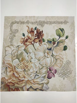 párna panel /díszes virágok (legnagyobb orchidea feje 13.5cm×14.3cm) /natúr