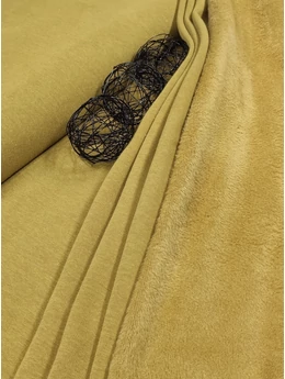 egyszínű warmkeeper /szőrös szabadidő anyag /okkersárga