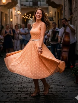 mintás 100% pamut jersey /pöttyös (8mm) /mandarinsárga