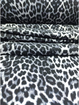 elasztikus mintás kimo jersey /leopárd mintás /szürke