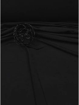 elasztikus jersey /micropolyester /fekete