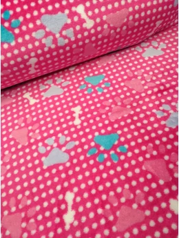 mintás wellsoft /szines tappancsok-pöttyös /pink