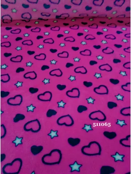 mintás wellsoft /szivecske /sötét pink-sötét kék