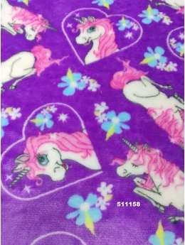 mintás wellsoft /Unikornisok szívben (fekvő 15 cm) /lila(FÉLMÉTER)