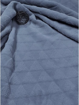 jacquard mintás sherpa /háromszög 5,4cm*5cm /viharkék