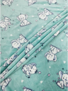 mintás wellsoft /szerelmes kiselefántok (elefánt szívvel 7,5cm*8,5cm) /sötét menta