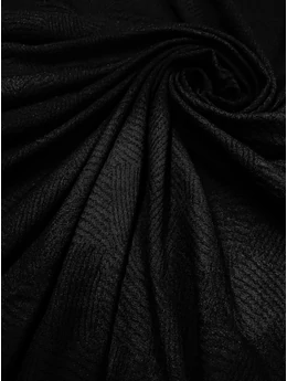 elasztikus jacquard jersey /absztrakt mintás /fekete