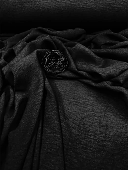 elasztikus gyűrt anyag /SUZY /fekete