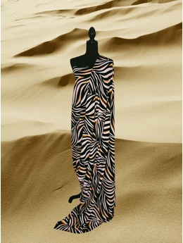 mintás flokon /zebra minta /fekete-sárga