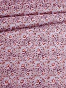 vízlepergetős mintás anyag /tavaszi csók (virág 3,3cm×3,6cm) /rózsaszín