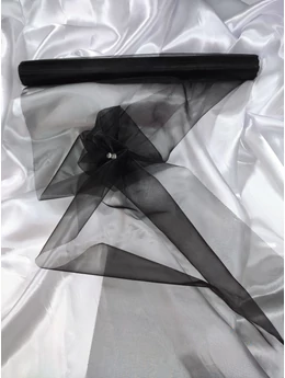 organza /37cm széles /fekete (10 yard)