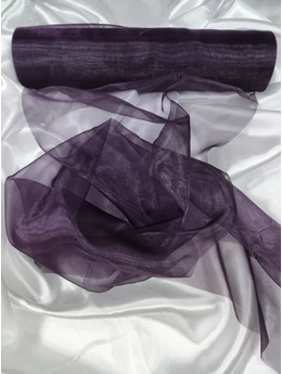 organza /36cm széles /padlizsán lila (10 yard)