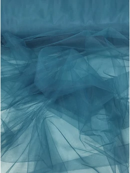 puha tüll /300cm széles /petrolkék