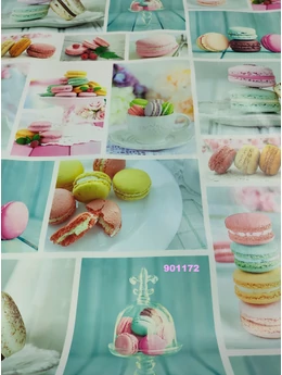 viaszos vászon /szines macaronok (macarontorony 18,3cm*11,6cm)/ menta