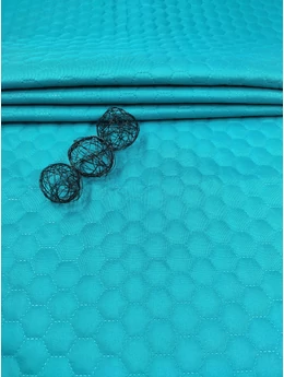 steppelt anyag /vízlepergetős /méhsejt mintás (méhsejt 3,4cm×3,4cm) /tengerzöld