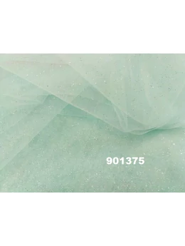 elasztikus glitteres tüll /menta(FÉLMÉTER)