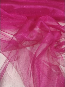 elasztikus glitteres tüll /pink(FÉLMÉTER)