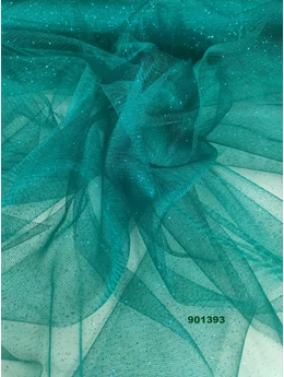 elasztikus glitteres tüll /sötétzöld