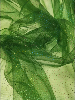 prémium glitteres tüll /kétoldalas /Ariel zöld