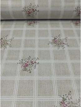 viaszos vászon /rácsos vintage (csokor 9cm×8cm) /drapp melange