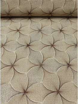 vízlepergetős poliészter abrosz anyag /ragyogó szirmok (1 szirom 7,8cm×6,3cm) /melange drapp
