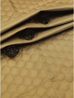 steppelt anyag /vízlepergetős /méhsejt mintás (méhsejt 3,4cm×3,4cm) /sötét arany