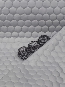steppelt anyag /vízlepergetős /méhsejt mintás (méhsejt 3,4cm×3,4cm) /ezüstszürke