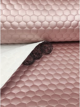 steppelt textilbőr anyag /vízlepergetős /méhsejt mintás (méhsejt 3,4cm×3,4cm) /metál /rosegold