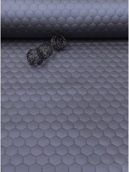 steppelt textilbőr anyag /vízlepergetős /méhsejt mintás (méhsejt 3,4cm×3,4cm) /metál /sötétkék