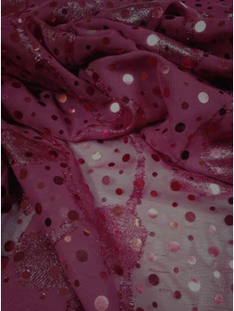 jacquard muszlin /flitteres /bordó(FÉLMÉTER)
