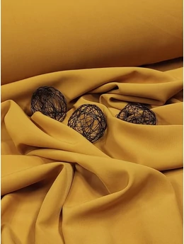 egyszínű barbie anyag /mustársárga