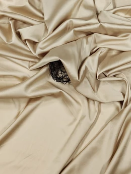 egyszínű elasztikus szatén /Armani /selymes beige