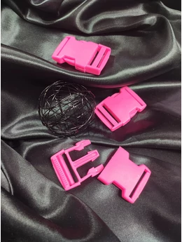 műanyag gyorscsat /30mm /kétoldalas /tuk csat /neon pink