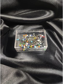 nikkelezett acél gombostű /üvegfejű /32mm /színes mix