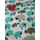 mintás pamutvászon /türkiz barikák(legnagyobb 10,5cm*8 cm)(Félméter)