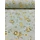 mintás pamutvászon /fejedelmi méhecskék (méhkirálynő 7,4cm×6cm) /dirty menta(FÉLMÉTER)