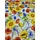 vízlepergetős mintás Sunshine anyag /vadvirágok (margaréta 10,4cm×7cm) /fehér(FÉLMÉTER)