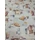 vízlepergetős poliészter-textil abrosz anyag /kávéházi randevú (jegeskávé 7,6cm×5,2cm) /drapp melange(FÉLMÉTER)
