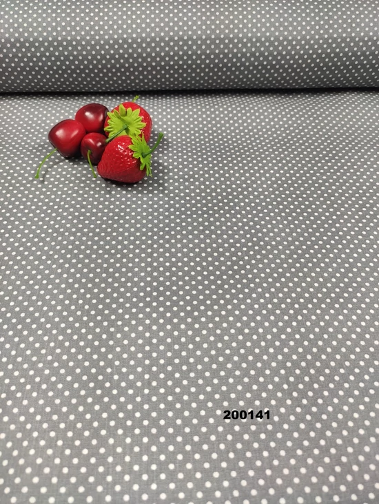 mintás pamutvászon /pöttyös 2mm/sötét szürke