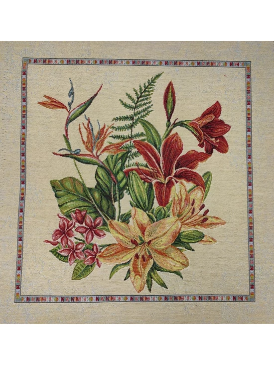 párna panel /liliomok (belső keret 38.5cm×40cm) /natúr