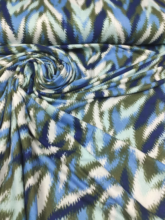 mintás viszkóz jersey /eufória /kék-oliva(FÉLMÉTER)