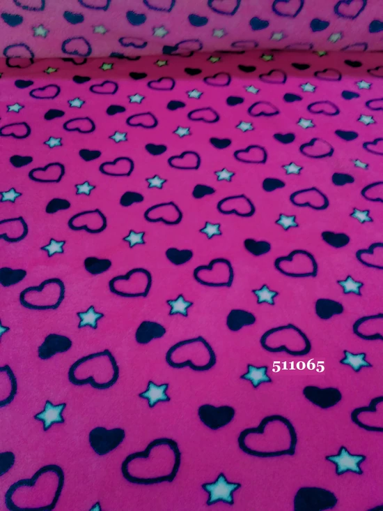 mintás wellsoft /szivecske /sötét pink-sötét kék