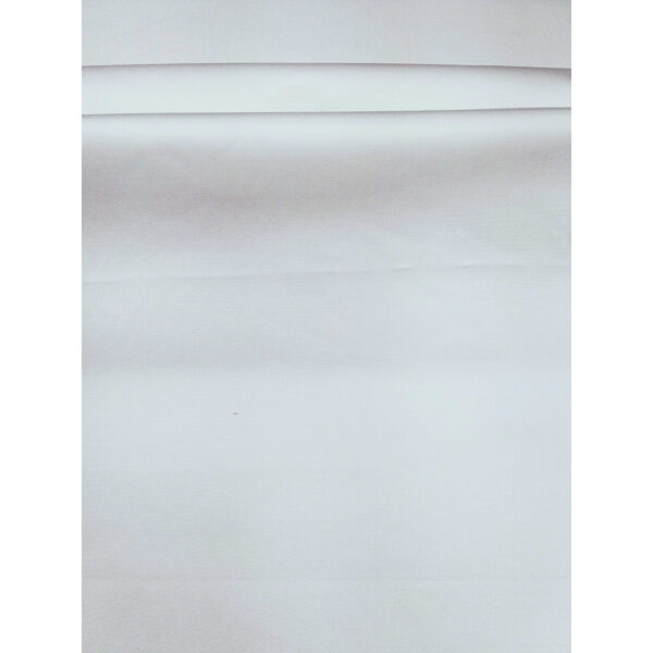 Fehér egyszínű 95% pamut 5% elasztán, 140cm széles lídia elasztikus pamutvászon