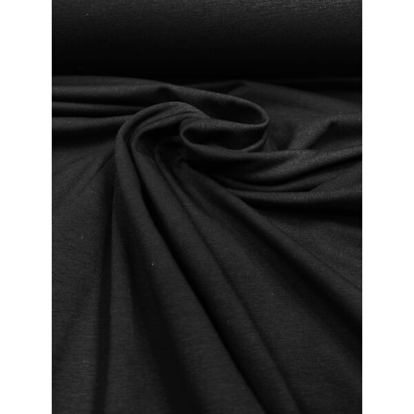 elasztikus egyszínű pamut jersey /fekete