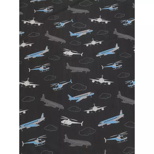 mintás fürdőruha jersey /repülők (szürke repülő 6.3cm×2.7cm) /fekete
