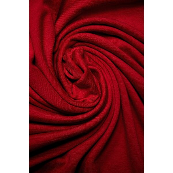 Piros egyszínű 95% viszkóz 5% elasztán, 180cm széles viszkóz jersey.
