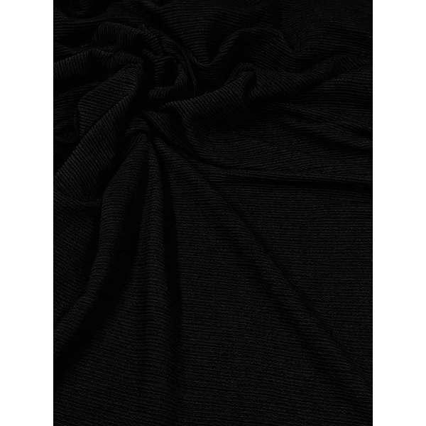 elasztikus bordás poly jersey /fekete
