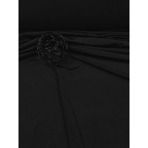 elasztikus jersey /micropolyester /fekete