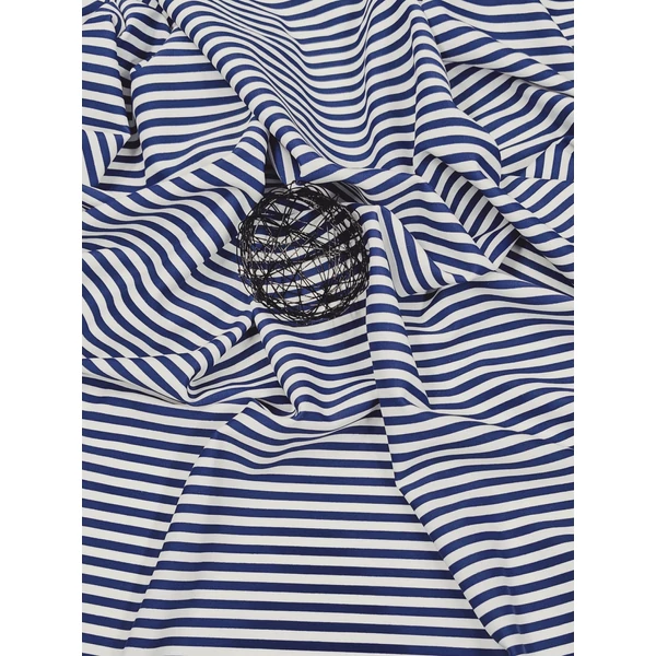 mintás fürdőruha jersey /csíkos (4mm) /indigókék